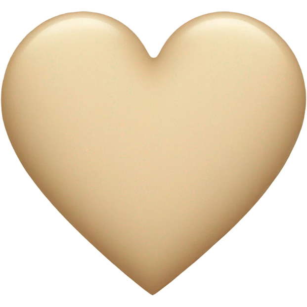 beige heart emoji