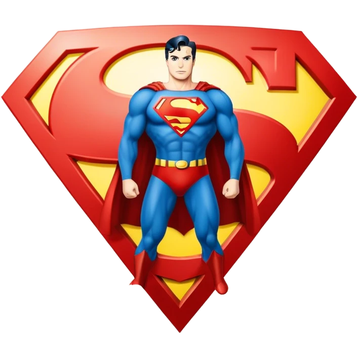 the text superbosse on a superman logo emoji