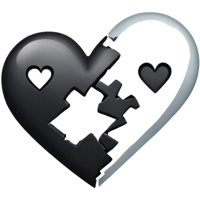 black broken heart emoji