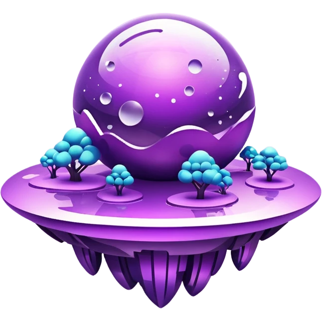 Fashion planet purple  emoji