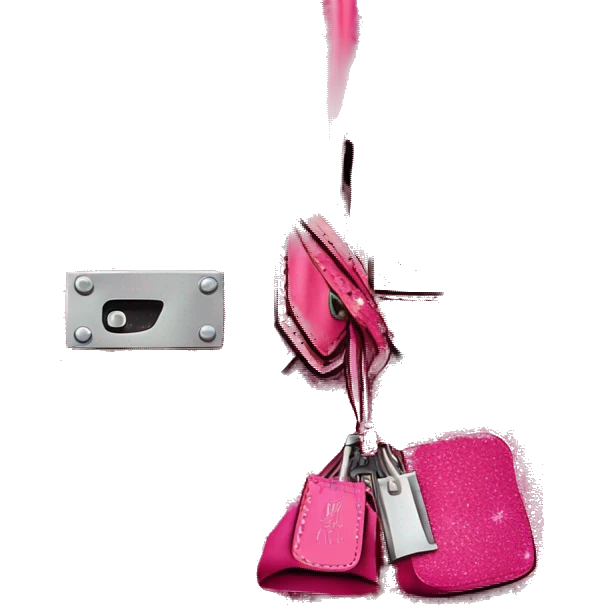 Hot pink glitter Hermes birkin bag emoji