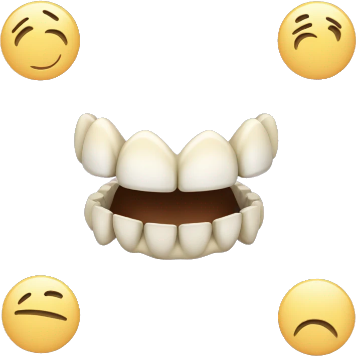 Big sharp bottom teeth emoji