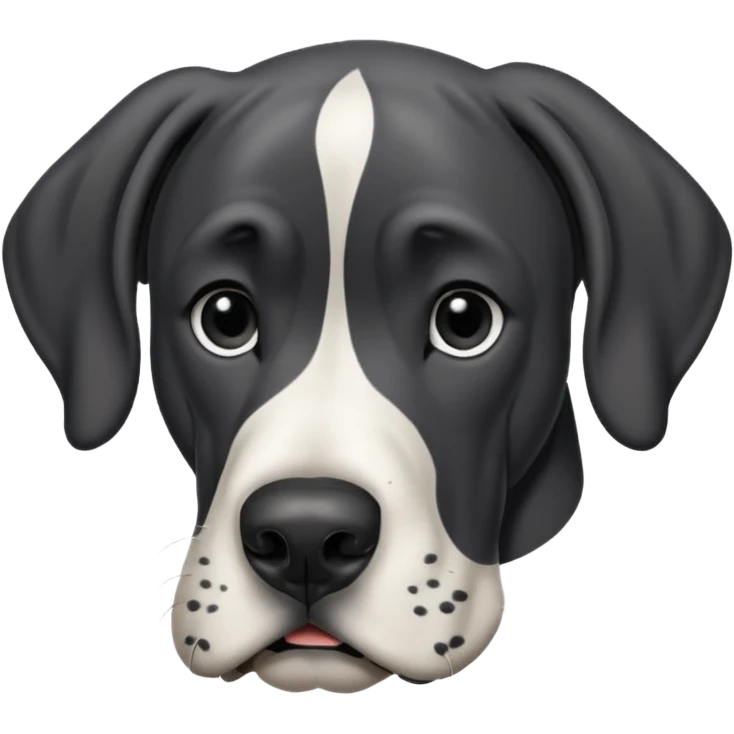 black and white great dane emoji