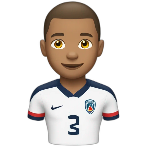 Mbappe avec un visage de singe emoji