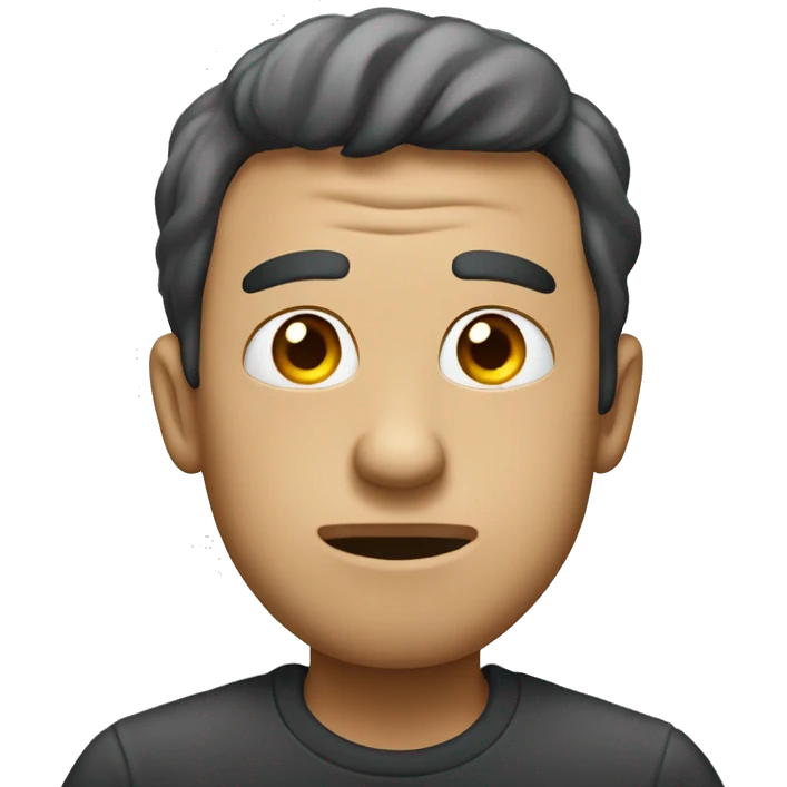 Monetarily confused guy emoji