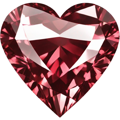 Heart shaped 56-carat red diamond emoji