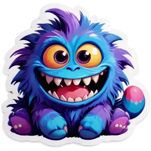 kind funny baby monster emoji