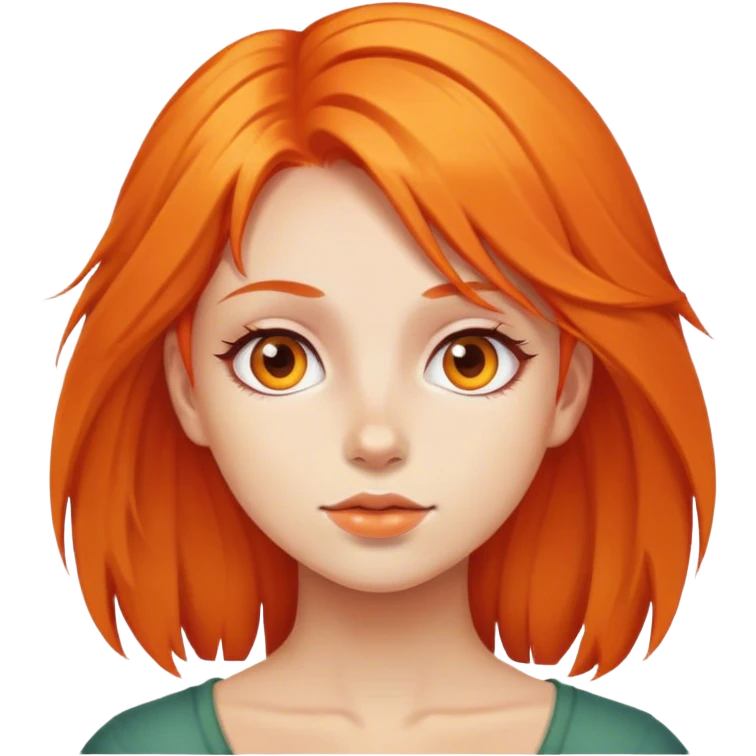 Orange hair girl  emoji