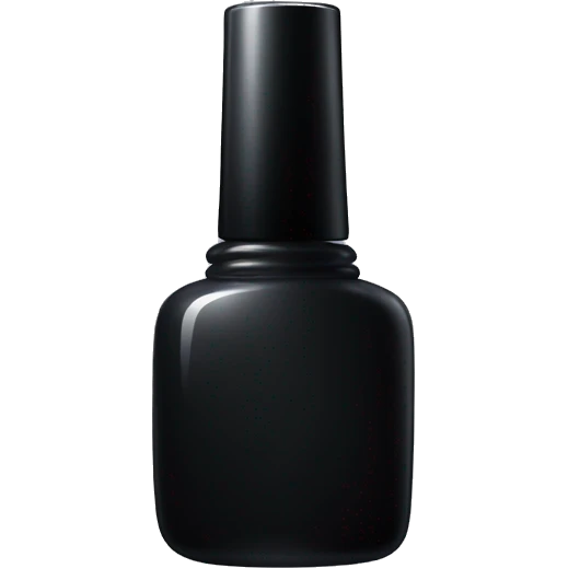 Black nail polish bottle emoji