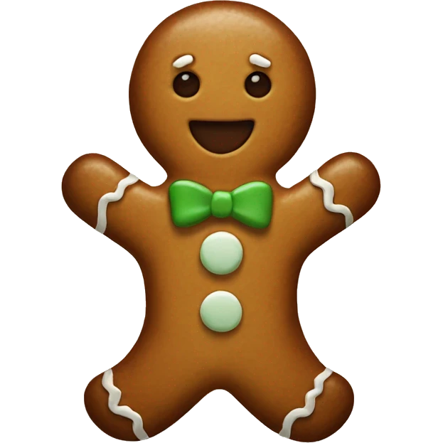 Gingerbread man emoji