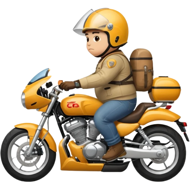 Fat boy on a cbr  emoji