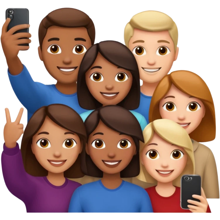 people taking selfies emoji