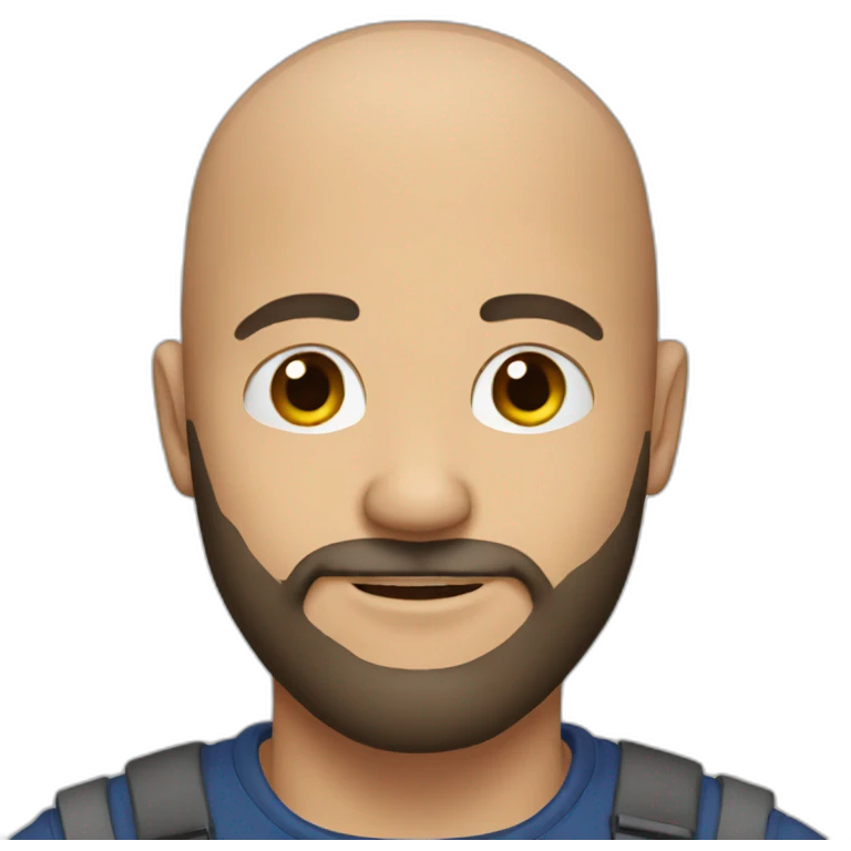 bald man with beard  emoji