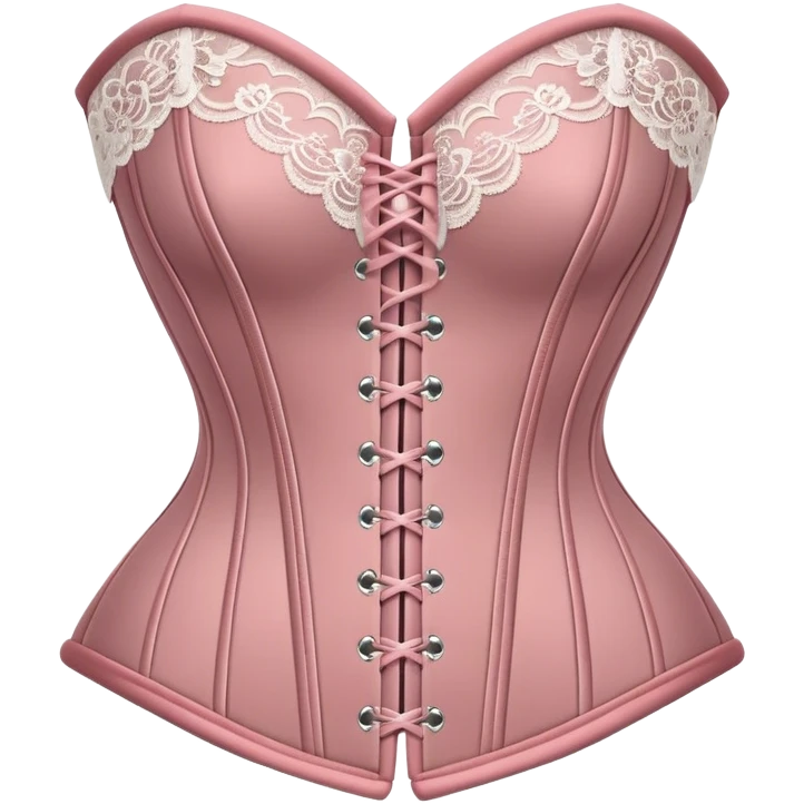 Realistic dusty rose coloured corset  emoji