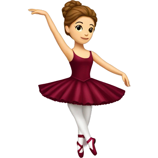 burgundy music box with ballerina emoji