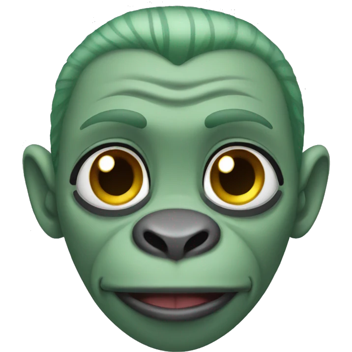 green hairless gorilla emoji