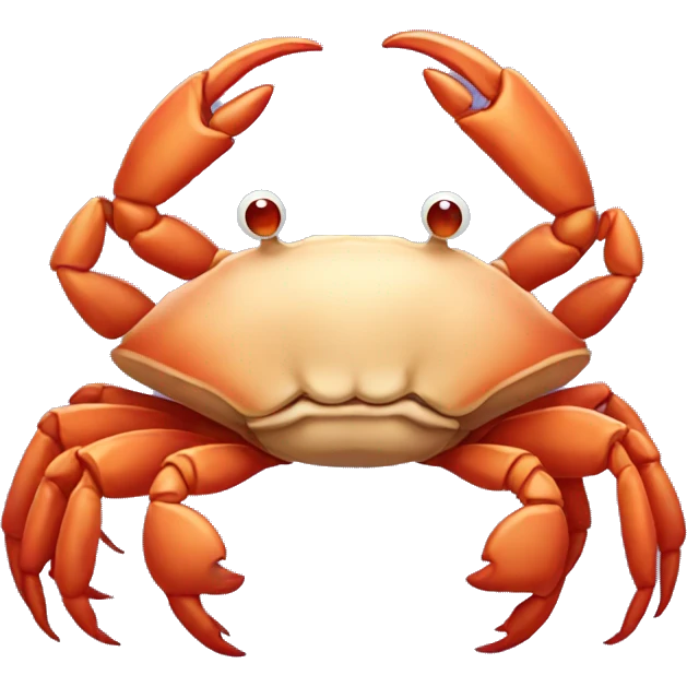 crab making kissing face emoji