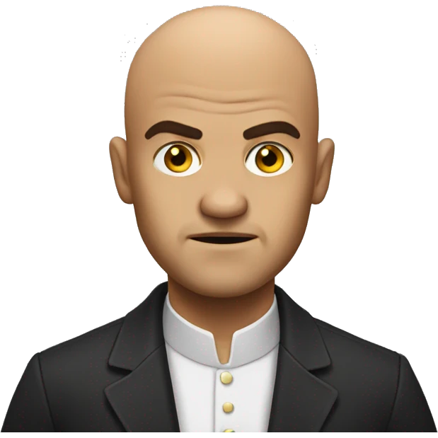 preacher angry with bald spot emoji