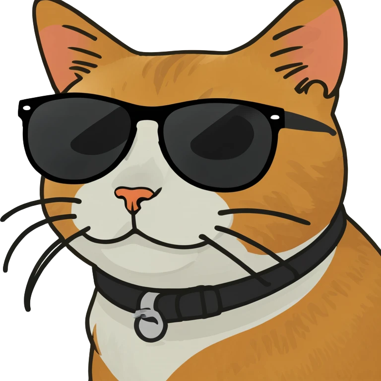 Cat with sunglasses emoji