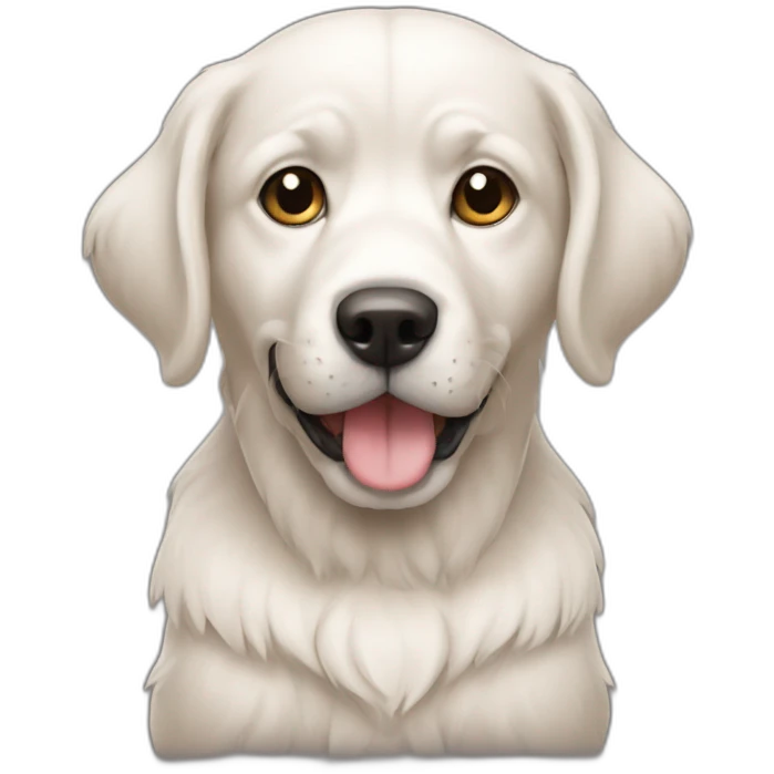 Chien sur un chat emoji