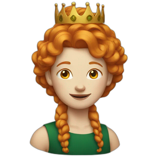Ginger queen emoji
