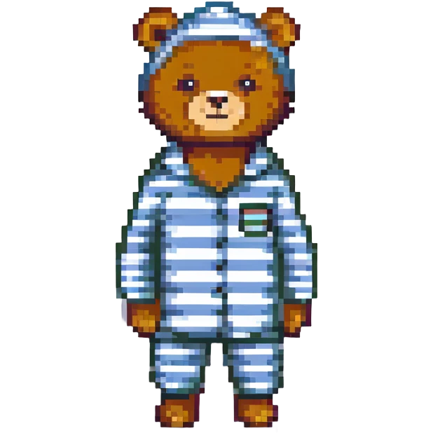 bear in striped pajamas emoji