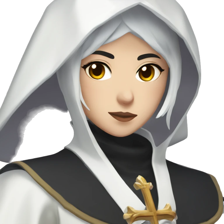 Rosaria the nun from genshin impact emoji