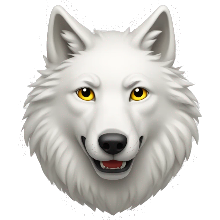 white wolf with ukraine emoji