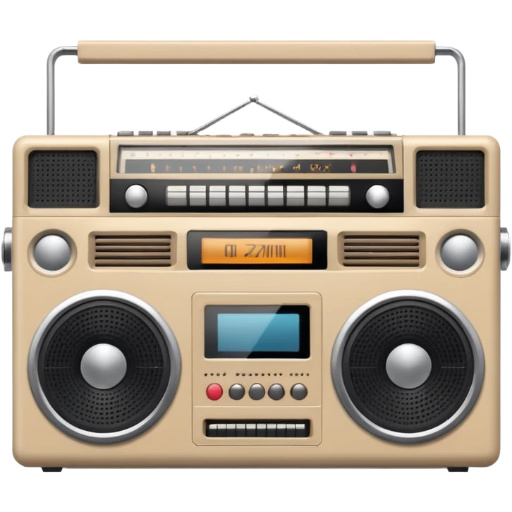 beige boombox emoji