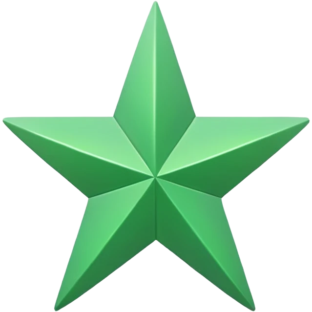 green flat star  emoji