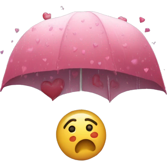 raining hearts emoji