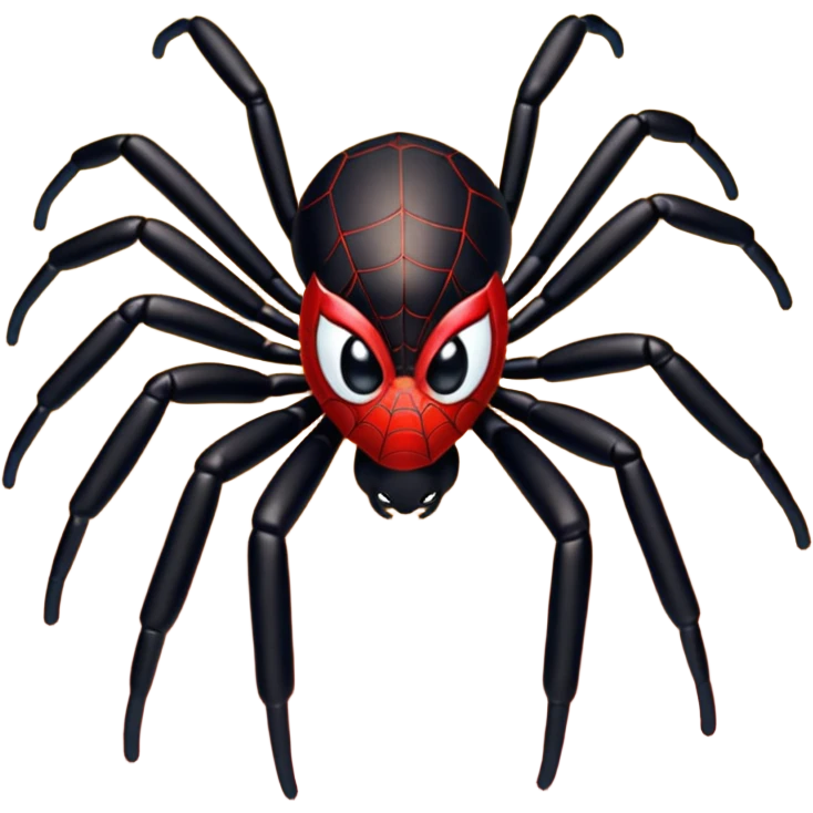 aranha preta e vermelha emoji