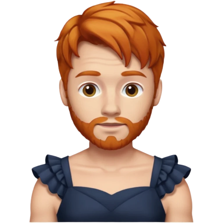 Ginger in a dress man emoji