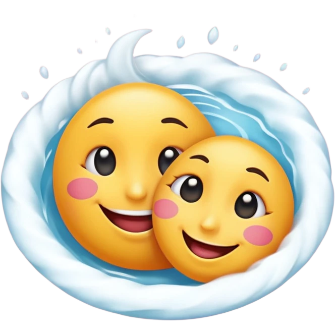 An emoji that's feeling a whirlpool of happiness. Blushing and feeling in love. Grinning and smiling and making a kissy face. Something sweet and perfect to send to someone you love. Not a familiar love something deep and profound. Something unique. emoji