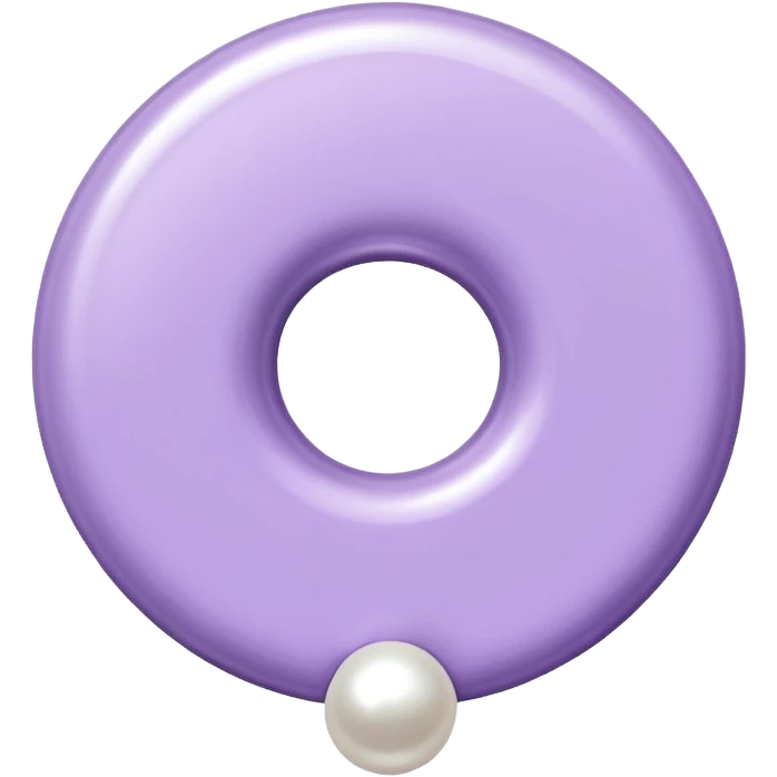 lilac pin for wall notes with pearl in the middle emoji