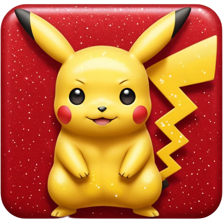 red glitter pikachu emoji