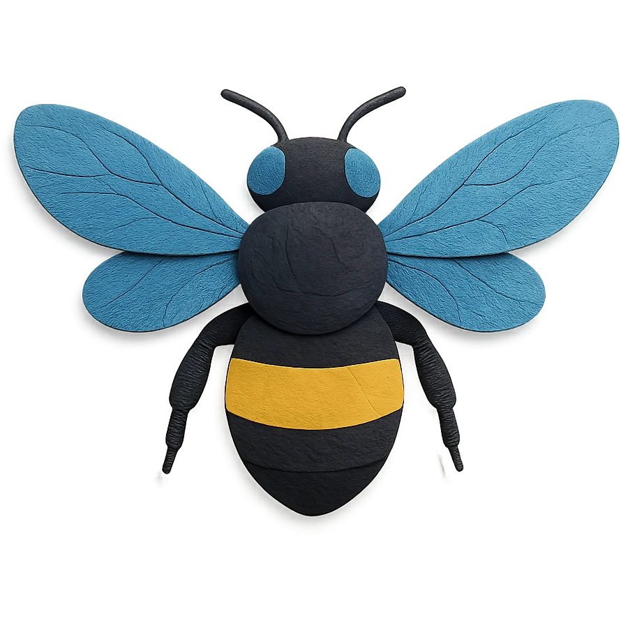 close-up of giant blue carpenter bee emoji