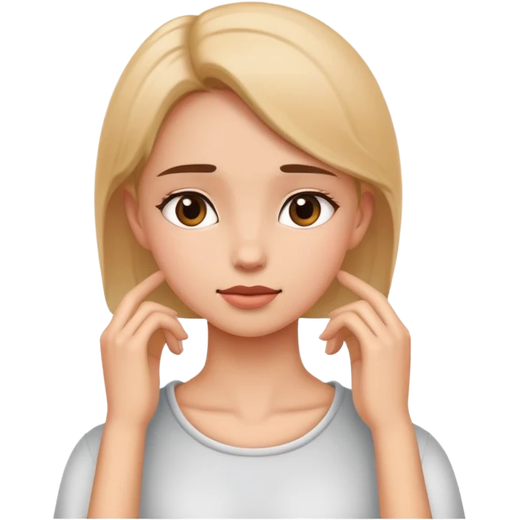 Girl with hands on her neck emoji