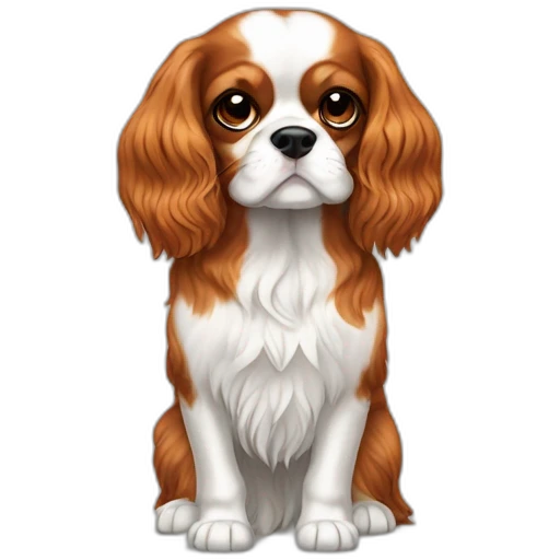 dog Cavalier King Charles Spaniel full height emoji