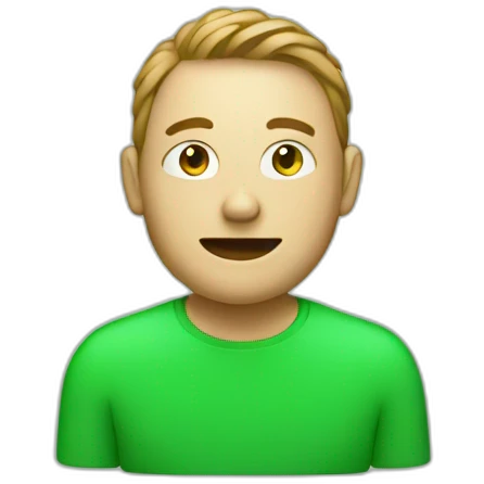 browser in green emoji