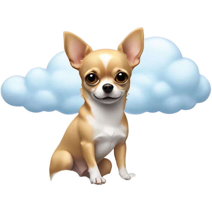 Chihuahua on a cloud  emoji