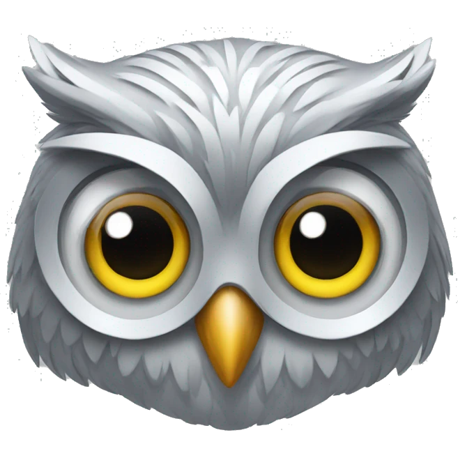 silver owl high resolution  emoji