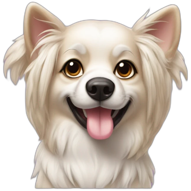 papilion dog drink champain emoji
