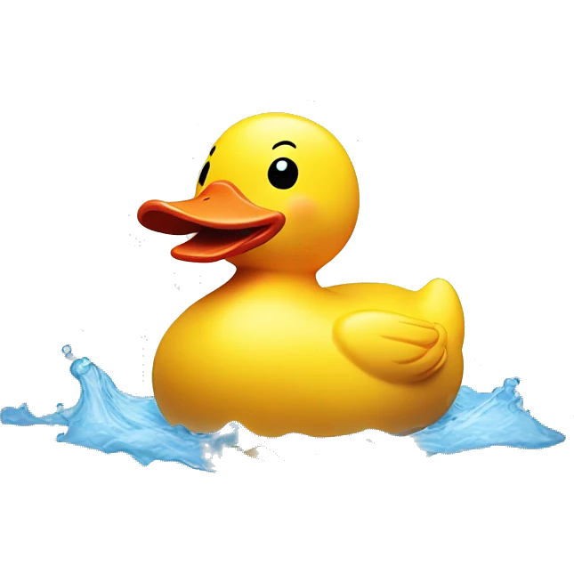 a single rubber duck celebrating emoji