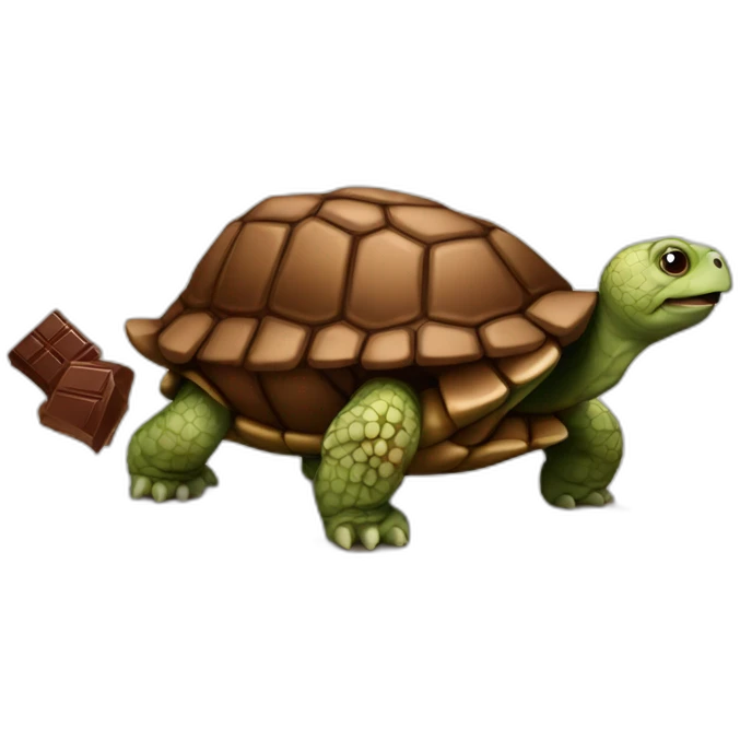 Tortoise with chocolate  emoji