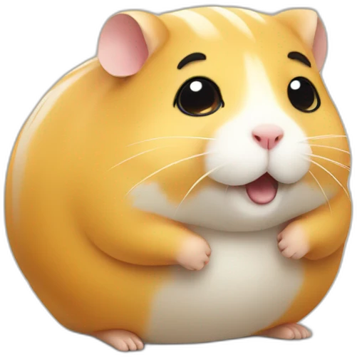 Fat hamster ready to travel emoji