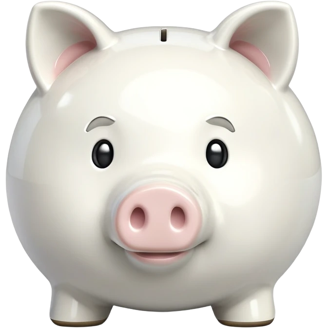 white piggy bank emoji