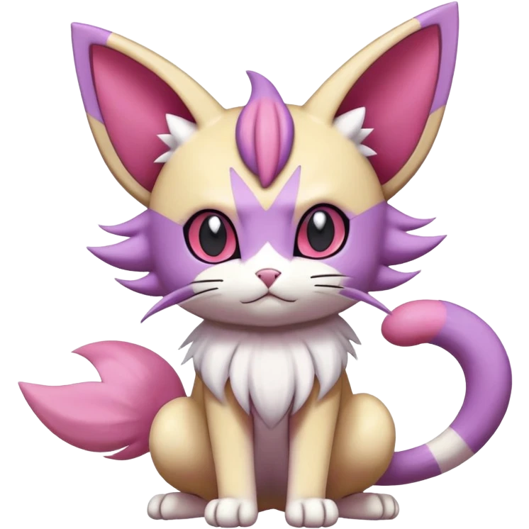 Meowth-Espeon-Skitty-Pokémon-Fakémon-hybrid-creature (full body) emoji