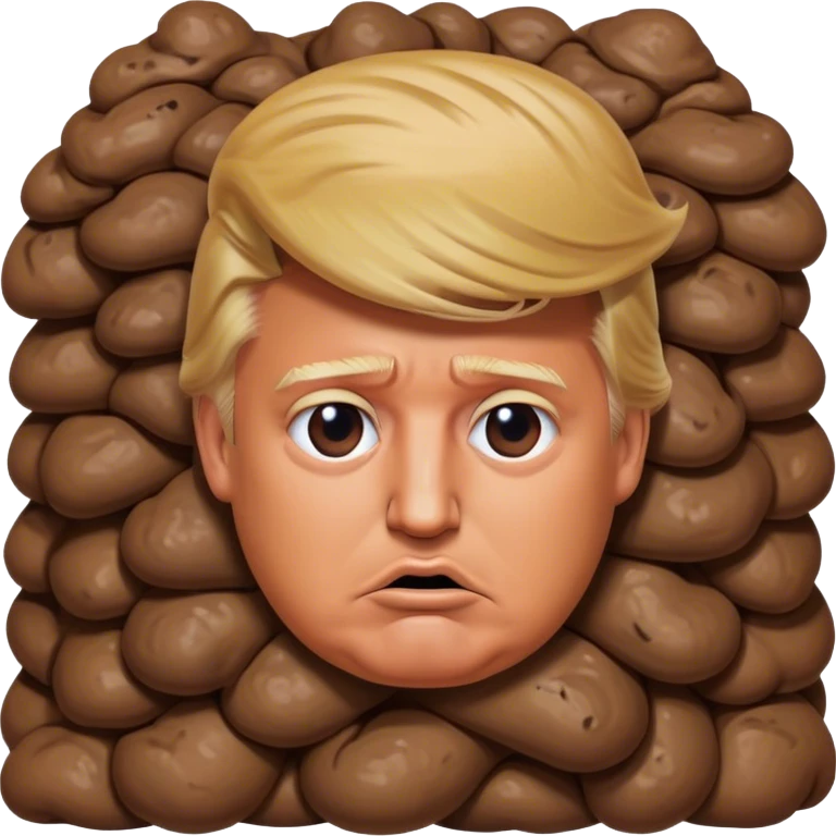 Donald Trump as a 💩 emoji
