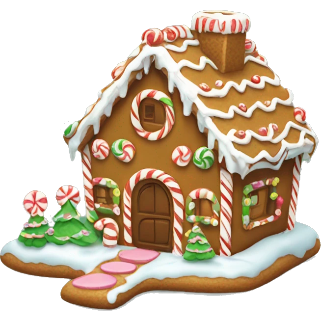 cute gingerbread house emoji